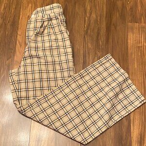Dazy Cream and Black Plaid Trousers Pants Women's Size S